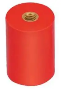 POWERMAT, CYLINDRICAL INSULATOR, HEIGHT: 50mm, M8, R: 40mm, DMC, RED, MS INSERT, CY 4050 M8