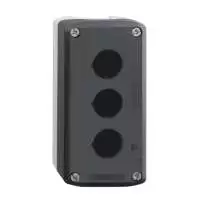 SCHNEIDER ELECTRIC, EMPTY CONTROL STATION, 3 CUT-OUT, DARK GREY LID, LIGHT GREY BASE, IP 66, XALD03