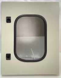 METAL ENCOLUSRE WITH TRANSPARENT DOOR  WITH MOUNTING PLATE AND GLAND PLATE -   DIFFERENT SIZES AVAILABLE  ---  SEND REQUEST FOR QUOTE