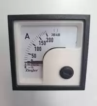 ZIEGLER, ANALOG AMMETER, 48x48mm, 200/5A, x2, 400A, CL 1.5, 90 DEG, EQ48