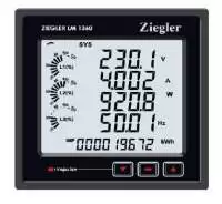 ZIEGLER, MULTIFUNCTION METER, 3 PHASE, CLASS 0.2s, I/P: 600V L-L, 1A/5A, 50/60 Hz, AUX. SUPPLY: 100V-550V AC/DC, RS-485, 2 RELAY OUTPUT, LM 1360