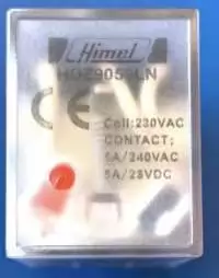 HIMEL PLUG IN RELAY 11PIN 12VDC 5A 3C/O WITH LED HDZ9053DLJR