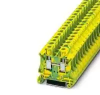 PHOENIX CONTACT, UT 6-PE - PROTECTIVE CONDUCTOR TERMINAL BLOCK, CONNECTION METHOD: SCREW CONNECTION, RATED CROSS SECTION: 6mm2, COLOR: GREEN-YELLOW, 3044157