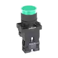 HIMEL, ILLUMINATED PUSH BUTTON, HLAY5, GREEN, CONTACT 1 NO, 24V, IP40, HLAY5BW33B1L