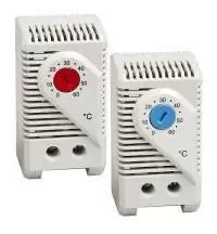 STEGO, SMALL COMPACT THERMOSTAT, KTO 011, CONTACT TYPE NC, 20 TO 80 DegC, DIN RAIL MOUNT, 250V AC, IP 20, 01159.0-00