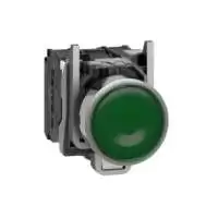 SCHNEIDER ELECTRIC, ILLUMINATED PUSH BUTTON, GREEN, FLUSH, 1NO+1NC, 24V AC/DC, 50/60 Hz, XB4BW33B5
