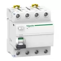 SCHNEIDER ELECTRIC, RCCB, 4P, 40A, 100mA, TYPE AC, 380-415V AC, 50/60 Hz, A9R12440