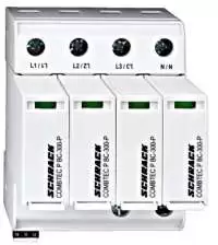 SCHRACK, SURGE ARRESTER, 4+0 TNS, CLASS I+II[B+C], 300V, 12.5KA+RC, IS211245-A