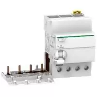 SCHNEIDER ELECTRIC, EARTH LEAKAGE ADD ON BLOCK, Vigi iC60, 4P, 40A, 30mA, 50/60 Hz, A9V41440