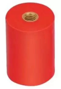 POWERMAT, CYLINDRICAL INSULATOR, HEIGHT: 35mm, M8, R: 30mm, DMC, RED, MS INSERT, CY 3035 M8
