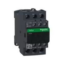 SCHNEIDER ELECTRIC, CONTACTOR, TeSys Deca, 3P, POLE CONTACT 3NO, 25A, AUXILIARY CONTACT 1NO+1NC, COIL VOLTAGE 48V DC, LC1D25ED