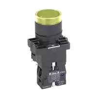 HIMEL, ILLUMINATED PUSH BUTTON, HLAY5, YELLOW, CONTACT 2 NO, 24V, IP40, HLAY5BW35B3L