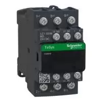 SCHNEIDER ELECTRIC, CONTACTOR, TeSys Deca, 3P, POLE CONTACT 3NO, 25A, AUXILIARY CONTACT 1NO+1NC, COIL VOLTAGE 24V DC, LC1D256BD