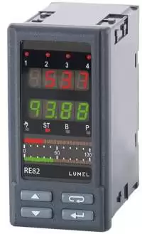LUMEL Temperature Controller PID, 4 Output, Programmable/RS-485 Modbus -  RE82