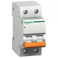 SCHNEIDER ELECTRIC, MCB, Domae, 2P, 16A, 6kA, 230V AC, 50/60 Hz, 17060