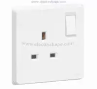 Tenby - Switch 1 Gang Switched Socket White 13A 250V 738018  7018