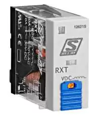 SCHRACK, NARROW INDUSTRIAL RELAY, CONTACTS: 2 CO, COIL VOLTAGE: 24VDC, 5A, LED AND PD, RXT21LC4