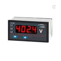 LUMEL DIGITAL VOLTMETER AC, 96x96, 3PH, 1/5A, 40...300V AC/DC, CL0.5, IP20, N19Z G3V8CH51000M0