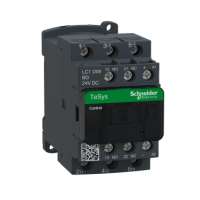 SCHNEIDER ELECTRIC, CONTACTOR, TeSys D, 3P, POLE CONTACT 3NO, 9A, AUXILIARY CONTACT 1NO+1NC, COIL VOLTAGE 24V DC, LC1D09BD