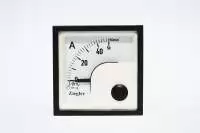 ZIEGLER ANALOGUE MOVING COIL DC AMMETER, 48x48mm, I/P:0-75mV ,250A/75mV, Scale:0-250A, Class1.5, 90D