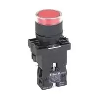 HIMEL, ILLUMINATED PUSH BUTTON, HLAY5, RED, CONTACT 1 NC, 230V, IP40, HLAY5BW34N2L