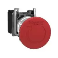 SCHNEIDER ELECTRIC, EMERGENCY PUSH BUTTON, RED, 1NC, 22 mm, LATCHING TURN RELEASE, IP66, XB4BS8442