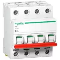 SCHNEIDER ELECTRIC, SWITCH DISCONNECTOR, 40A, 4P, 415V AC, 50/60 Hz, A9S66440