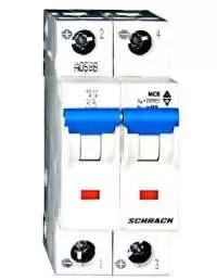 SCHRACK, MINIATURE CIRCUIT BREAKER, MCB, DC, 2P, 50A, C CURVE, BM015250ME