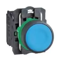 SCHNEIDER ELECTRIC, HARMONY XB5, PUSH BUTTON, BLUE, SPRING RETURN, 1NO, IP66 CONFORMING TO IEC 60529, XB5AA61