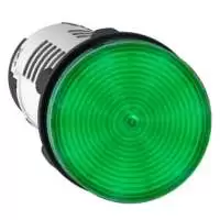 SCHNEIDER ELECTRIC, LED INDICATION LAMP, 24V AC/DC, GREEN, 22 mm, IP 65, XB7EV03BP