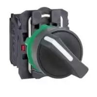 SCHNEIDER ELECTRIC, SELECTOR SWITCH, CONTACT 1NO+1NC, 2 POSITION, XB5AD25