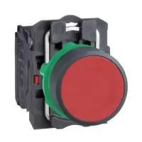 SCHNEIDER ELECTRIC, PUSH BUTTON, RED, 22mm, SPRING RETURN, 1NC, IP66, XB5AA42