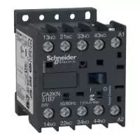 SCHNEIDER ELECTRIC, CONTROL RELAY, TeSys CAK, 4P, 3NO+1NC, 10A, COIL VOLTAGE 220...230V AC, 50/60 Hz, CA2KN31M7