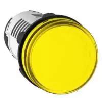 SCHNEIDER ELECTRIC, LED INDICATION LAMP, 230-240V AC, YELLOW, 22 mm, IP 65, XB7EV05MP