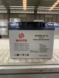 SAITE, VRLA AGM BATTERY, VOLTAGE 12V, CAPACITY_10HR 45AH, STANDARD TERMINAL T21, BT-HSE-45-12