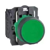 SCHNEIDER ELECTRIC, PUSH BUTTON, GREEN, 22mm, SPRING RETURN, 1NO, IP66, XB5AA31