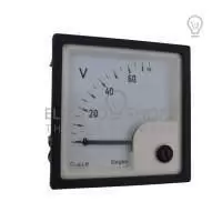 ZIEGLER, VOLTMETER DC, 72x72, I/P: 75 V, CL 1.5, 90 DEG, IP 52, PQ 72