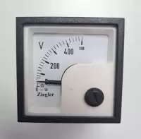 ZIEGLER, ANALOG VOLTMETER, 48x48mm, 0-500V AC, CL 1.5, 90 DEG, EQ48