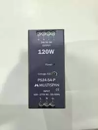 MULTISPAN, POWER SUPPLY, DIN RAIL MOUNT, 120W, VOLTAGE I/P: 100-270V AC, 50/60Hz, VOLTAGE O/P: 24V DC, 5A, PS24-5A-P, PS24-5A-P-00