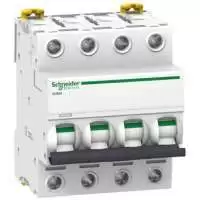 SCHNEIDER ELECTRIC, MCB, Acti9, iC60H, 4P, 20A, 15kA, 380-415V AC, 50/60 Hz, 25014, A9F84420